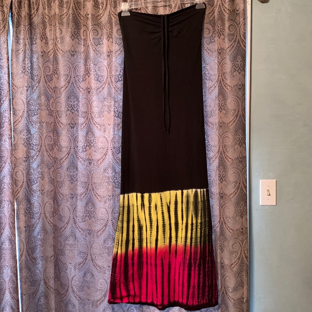 Roxy tie dye dipped maxi halter dress